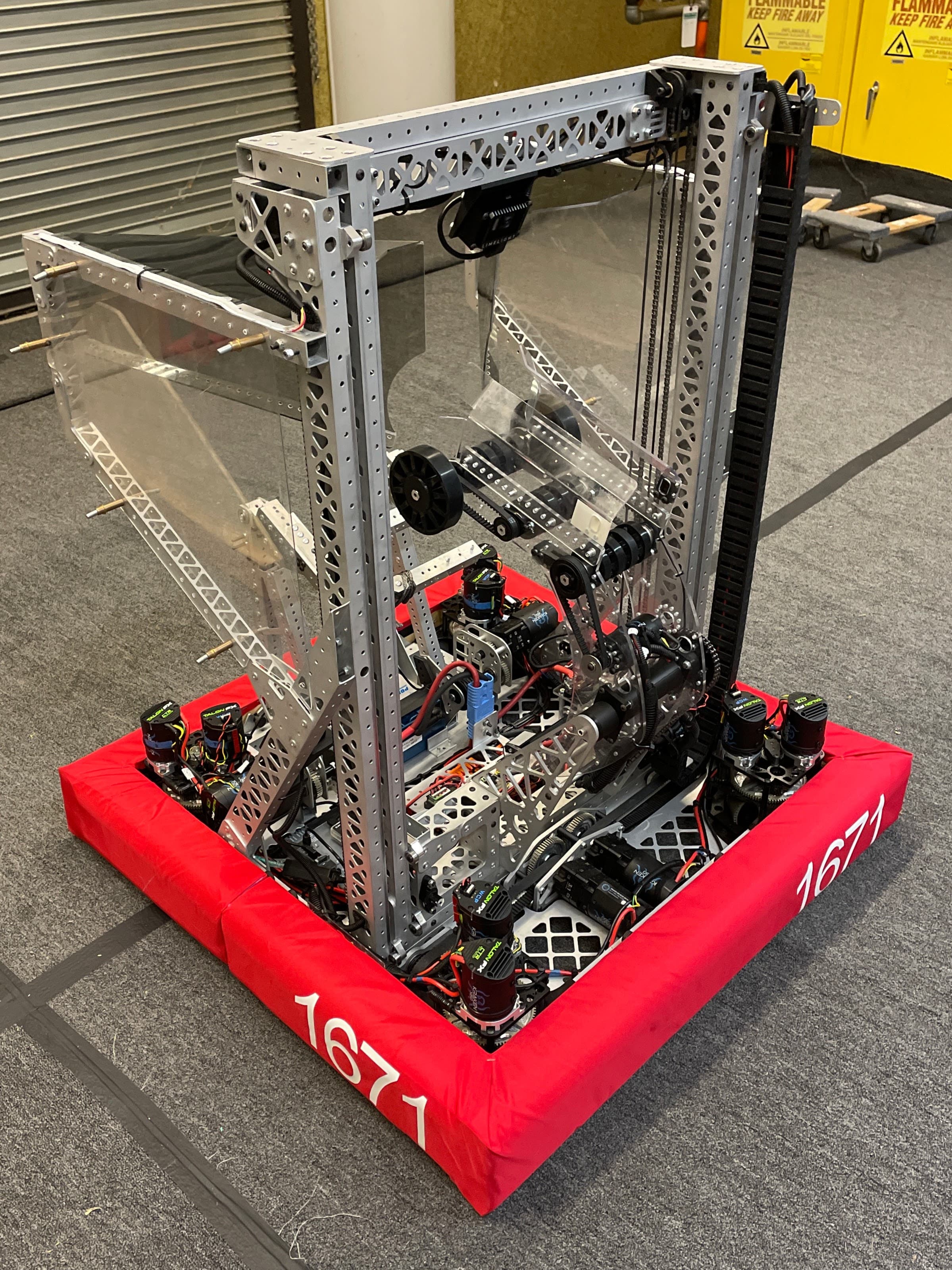 Doc XXI, called Shipwreck, the 21st robot designed and built by FRC Team 1671.